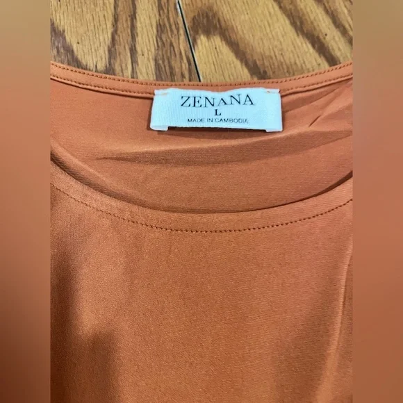 Zenana Burnt Orange Tank Top - Size Large - Picture 5 of 8